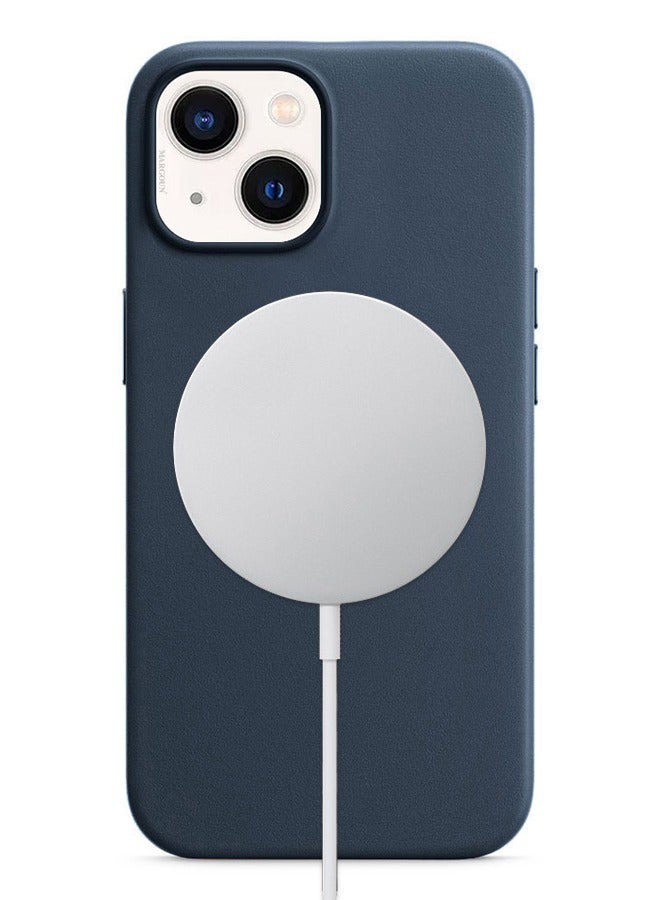 CATANES iPhone 13 Case And Cover Leather Case With MagSafe Midnight Blue - Image 2