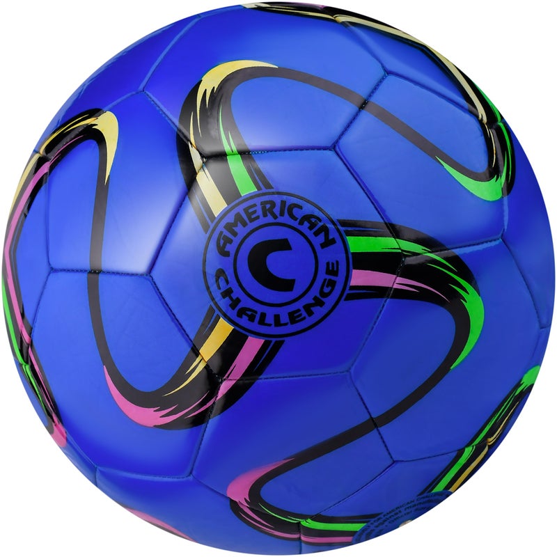 American Challenge Brasilia Soccer Ball Soccer Ball Size 5 4 3 2 for Youth Adults Ideal for Practice Training Grass Fields Blueberry 5