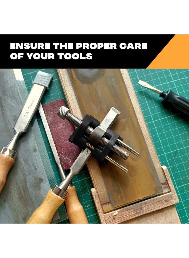 KNIFEPLANET Knife Sharpening Stone Set 400/1000 and 3000/8000 Grit Professional, Safe Knife Sharpener Set Whetstone Set Contains Flattening Stone, Bamboo Base and 2 Non-Slip Rubbers - Image 4
