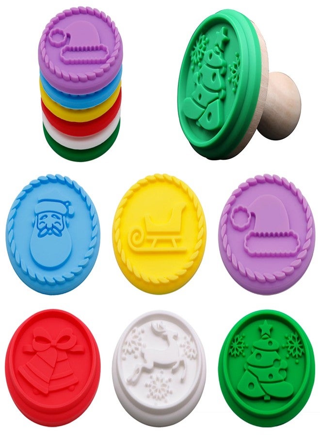LeeYean Silicone Christmas Cookie Stamps, Christmas Cookie Cutter for Baking, Party Novelty DIY Baking Gift, Non stick and BPA Free - Image 1