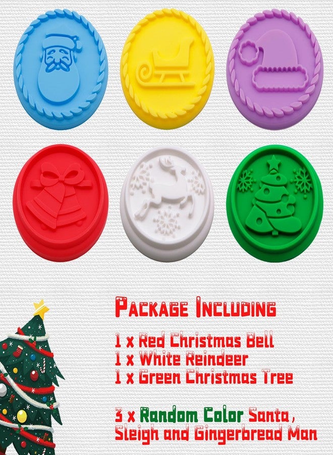 LeeYean Silicone Christmas Cookie Stamps, Christmas Cookie Cutter for Baking, Party Novelty DIY Baking Gift, Non stick and BPA Free - Image 2