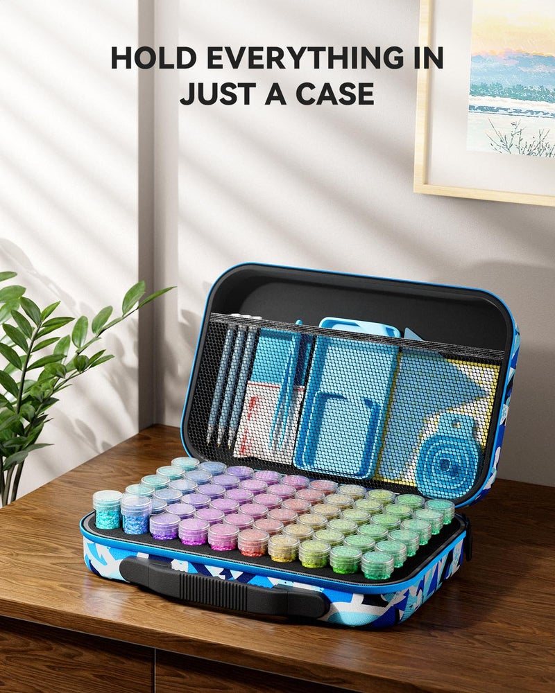 ARTDOT 60 Slots Storage Container for Diamond Art Kits for Adults,Portable Bead Storage Boxes for Diamond Painting Accessories and Tools - Image 2
