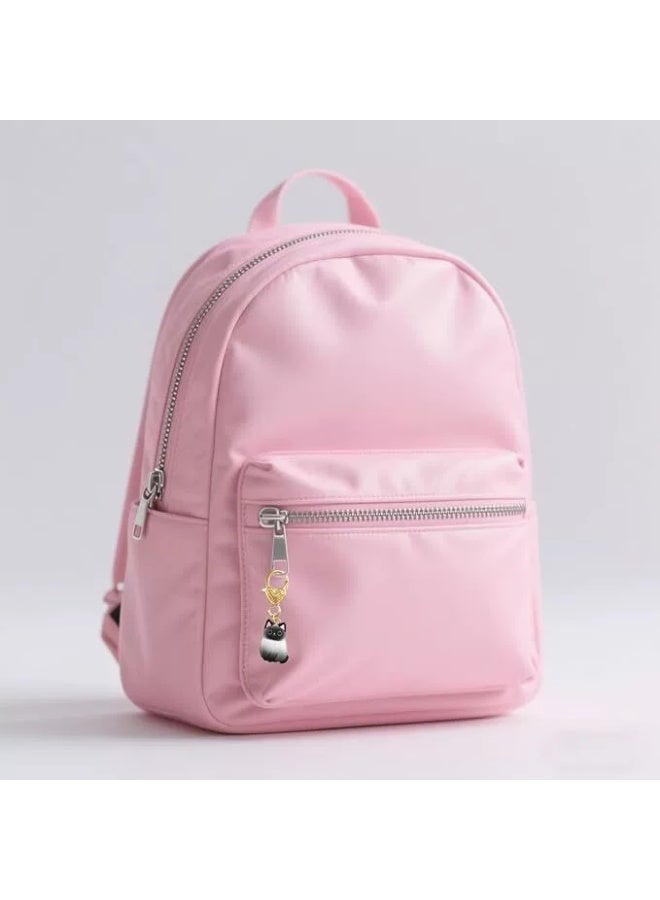 5 Pcs Women Girls Cute Cat Keychain Bag Charm Metal Pendant Kawaii Mini - Image 3