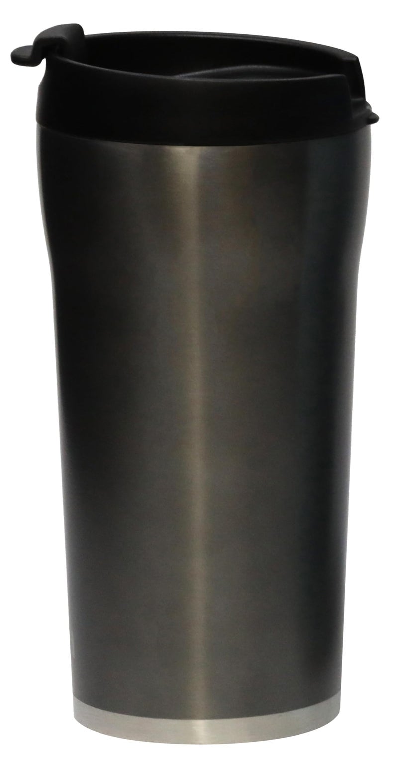 Mira كوب سفر قهوة ميرا سعة 12 أونصة - كوب معزول من الفولاذ المقاوم للصدأ مع غطاء مانع للتسرب - كوب ساخن وبارد - رمادي ساتان - Image 1