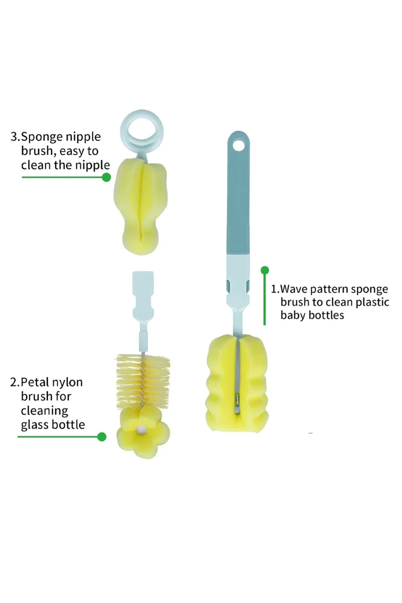 STAR BABiES Star Babies 3-in-1 Bottle Brush 1pc - Assorted -