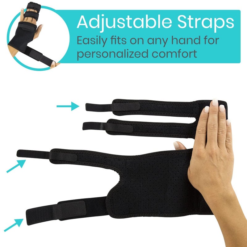 Vive Trigger Finger Splint - 2 Finger Brace for Middle, Index, Pinky, or Ring Fingers - Adjustable Hand and Wrist Support - Straightening Immobilizer for Broken Fingers, Arthritis, and Contractures - Image 4