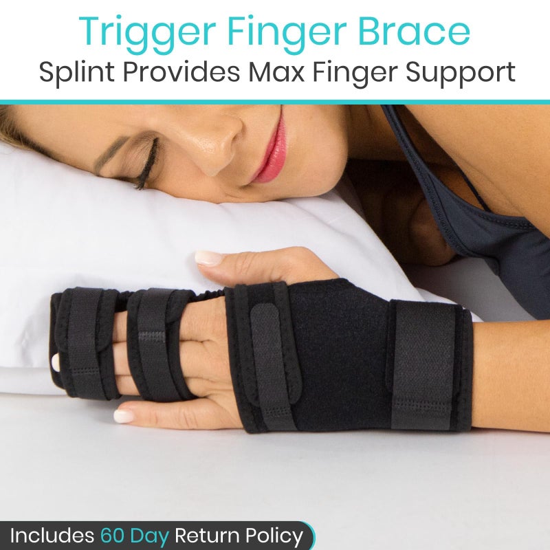 Vive Trigger Finger Splint - 2 Finger Brace for Middle, Index, Pinky, or Ring Fingers - Adjustable Hand and Wrist Support - Straightening Immobilizer for Broken Fingers, Arthritis, and Contractures - Image 2