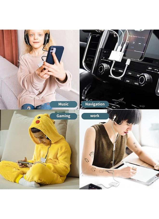 erorex - Usb C To 3.5Mm Audio Adapter Charger Headphone And Aux Port 3 In 1 Type C ​Earbud Splitter Dongle Compatible With Phone15 Pro Max Plus Ipad 10 Air4 5 Mini6 Pro 12 - Image 1