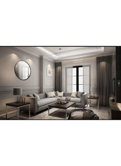 Kohler Kohler Essential Round Mirror for Wall | HD Reflection with 100% Silver Coating | Decorative Mirror for Bedroom/Living Room/Bathroom | Matte Black Aluminium Frame, 711.2 mm  - Image 4