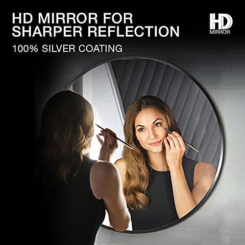 Kohler Kohler Essential Round Mirror for Wall | HD Reflection with 100% Silver Coating | Decorative Mirror for Bedroom/Living Room/Bathroom | Matte Black Aluminium Frame, 711.2 mm  - Image 2