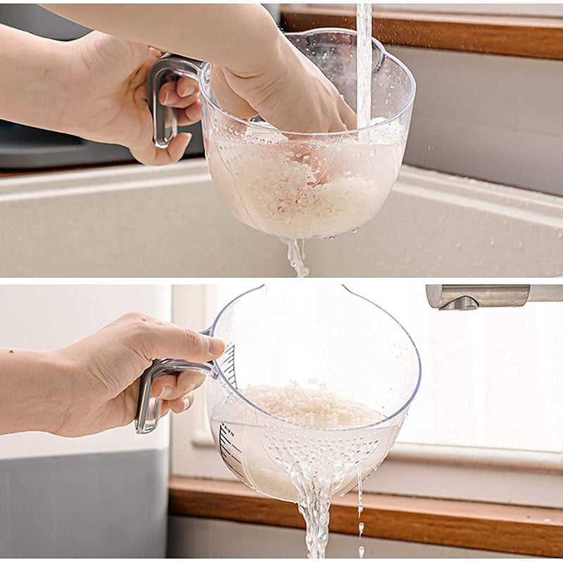 Matiko Modern Minimalist Rice Dispenser, 10 kg, Square, Plastic & ABS, Airtight Lid, Measuring Cup, Suitable for Rice, Grains and Coffee, L-35,W-20,H-38 CM - Image 4