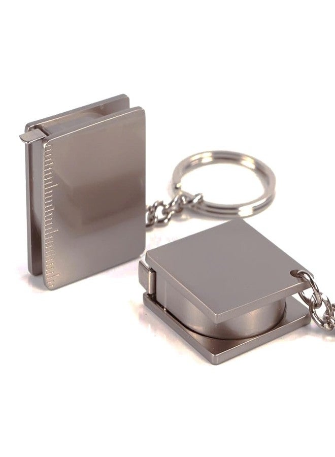 جي ام ال 2 قطعة من شريط قياس صغير محمول بالكامل من المعدن، سلسلة مفاتيح متعددة الوظائف - Image 1