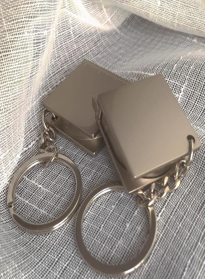 جي ام ال 2 قطعة من شريط قياس صغير محمول بالكامل من المعدن، سلسلة مفاتيح متعددة الوظائف - Image 3