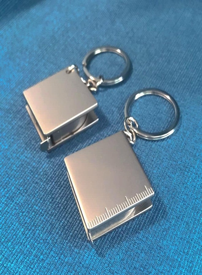 جي ام ال 2 قطعة من شريط قياس صغير محمول بالكامل من المعدن، سلسلة مفاتيح متعددة الوظائف - Image 2