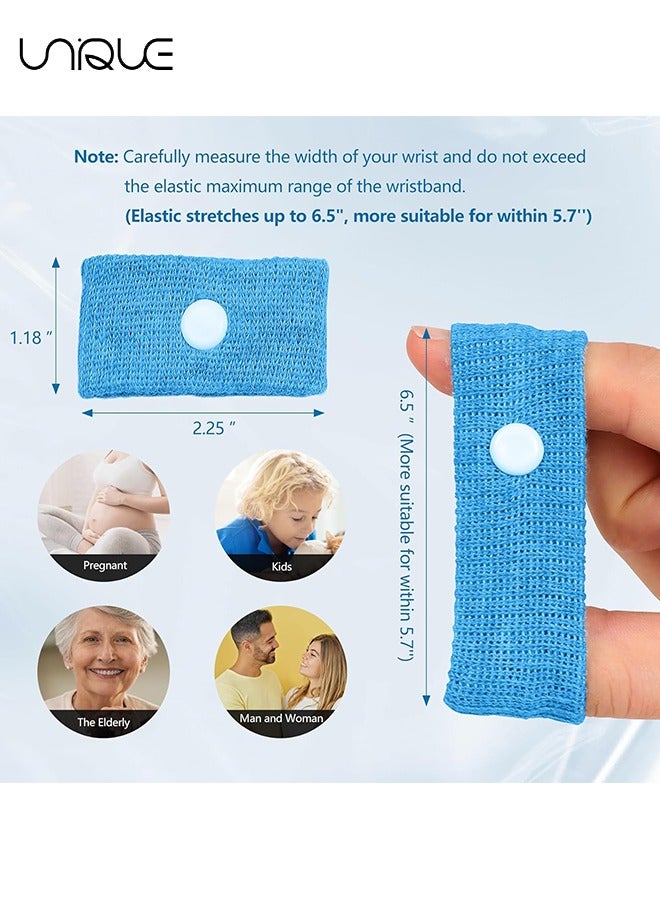 Unique 2 Pairs Motion Sickness Bands/Acupressure Nausea Wristband for Nausea,Sea Sickness Wristbands for Natural Relief of Morning Sickness,Dizziness, Motion Sickness(Car, Sea, Flying Travel Sickness) - Image 2