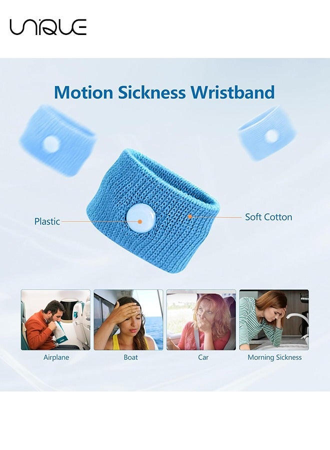 Unique 2 Pairs Motion Sickness Bands/Acupressure Nausea Wristband for Nausea,Sea Sickness Wristbands for Natural Relief of Morning Sickness,Dizziness, Motion Sickness(Car, Sea, Flying Travel Sickness) - Image 3