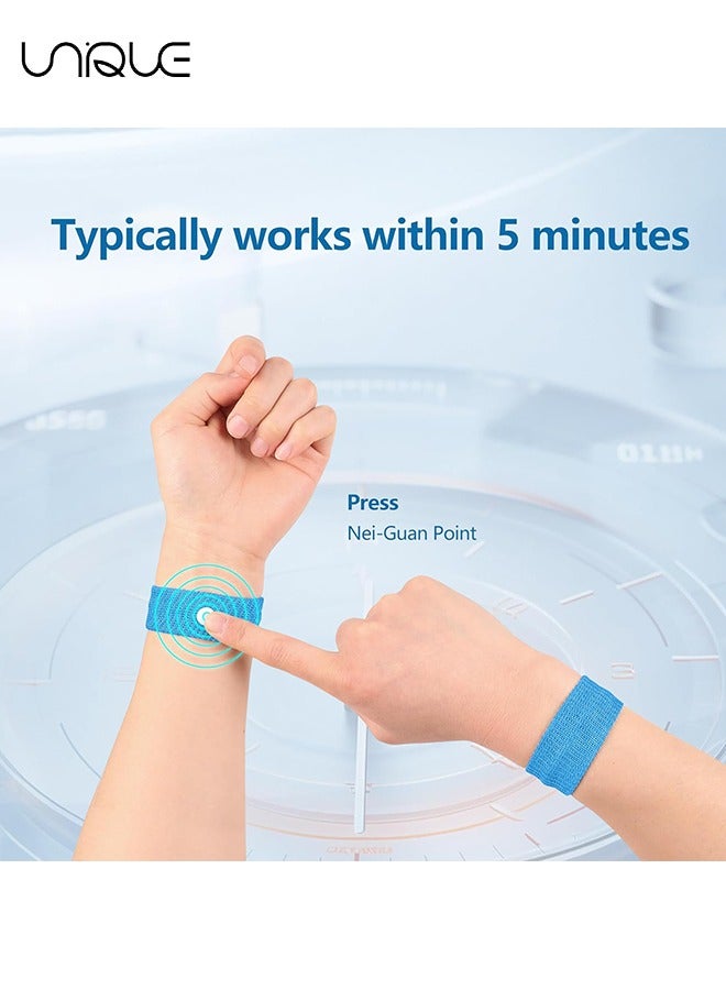 Unique 2 Pairs Motion Sickness Bands/Acupressure Nausea Wristband for Nausea,Sea Sickness Wristbands for Natural Relief of Morning Sickness,Dizziness, Motion Sickness(Car, Sea, Flying Travel Sickness) - Image 4