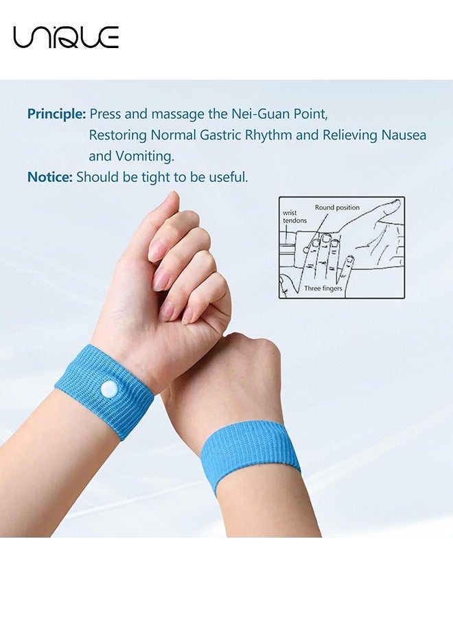 Unique 2 Pairs Motion Sickness Bands/Acupressure Nausea Wristband for Nausea,Sea Sickness Wristbands for Natural Relief of Morning Sickness,Dizziness, Motion Sickness(Car, Sea, Flying Travel Sickness) - Image 5