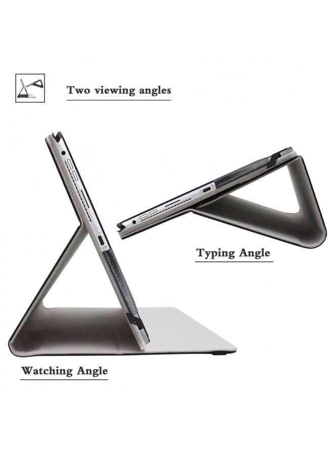 Bige for Latitude 7320 Detachable Case,PU Leather Folio 2-Folding Stand Cover for Dell Latitude 7000 7320 Detachable 13" 2-in-1 (2021) Tablet (Not fit Other Dell Laptop),Black - Image 3