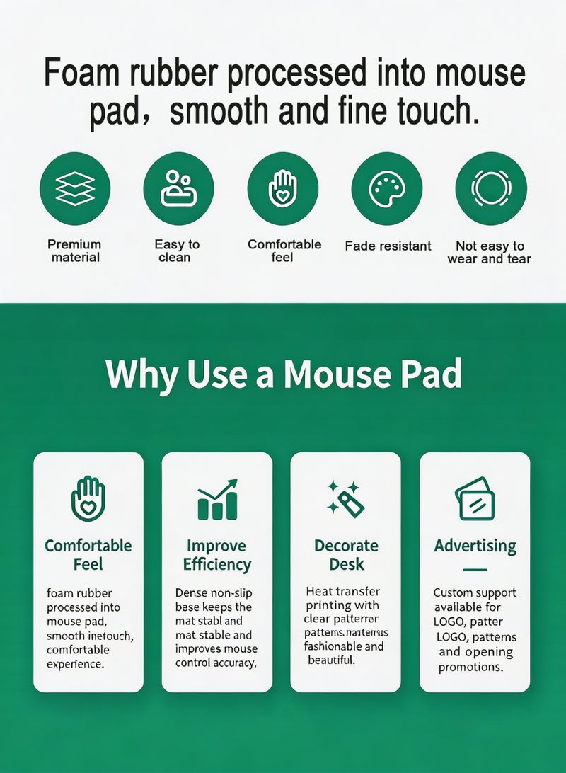 أوليس فيرس  ماوس باد كبير 800×300 مم مضاد للانزلاق قاعدة مطاطية للألعاب والمكتب - Image 5