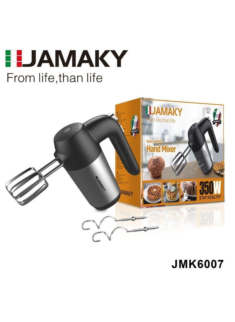 JAMAKY Italy Stainless Steel Egg Beater & Hand Mixerl/7 Speed/350W(JMK6007)  - Image 3
