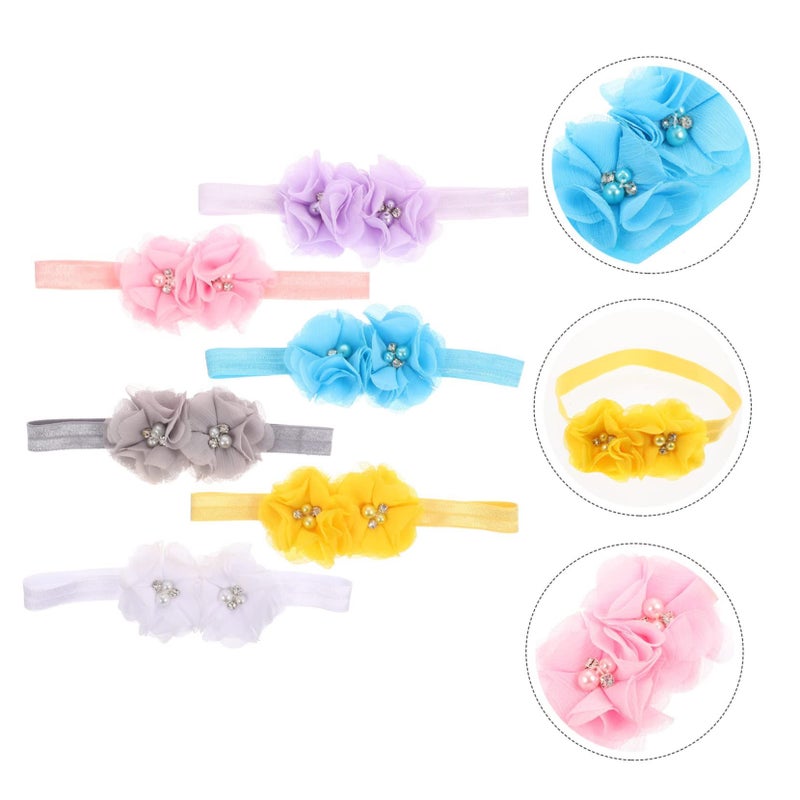 SUPVOX 6pcs Soft Baby Headbands Newborn Hair Bands Infant Toddler Girl Boy - Image 5
