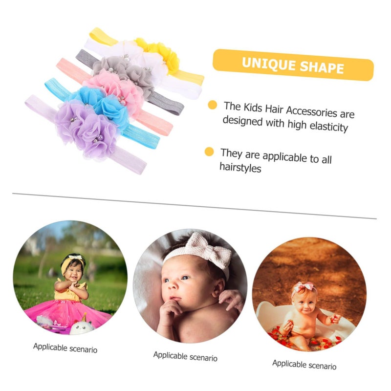 SUPVOX 6pcs Soft Baby Headbands Newborn Hair Bands Infant Toddler Girl Boy - Image 4