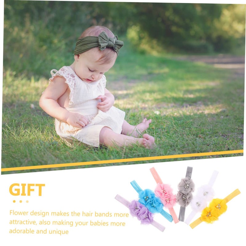 SUPVOX 6pcs Soft Baby Headbands Newborn Hair Bands Infant Toddler Girl Boy - Image 3
