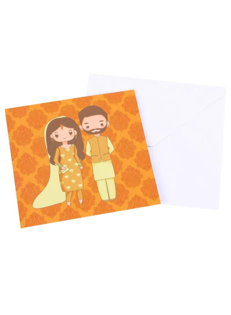 Peacock Supplies Desi Couple Wedding Greeting Cards Pack Of 3