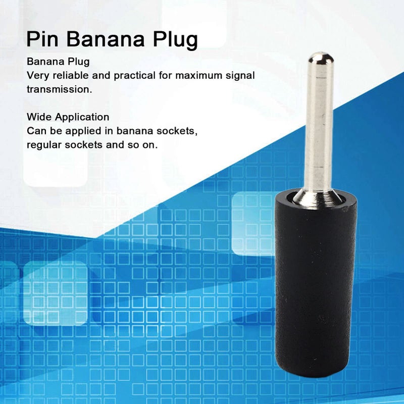 Black 20Pcs 2mm Male Banana Plug Connector Straight Pin Jack for Panel Socket Test Lead - Image 3