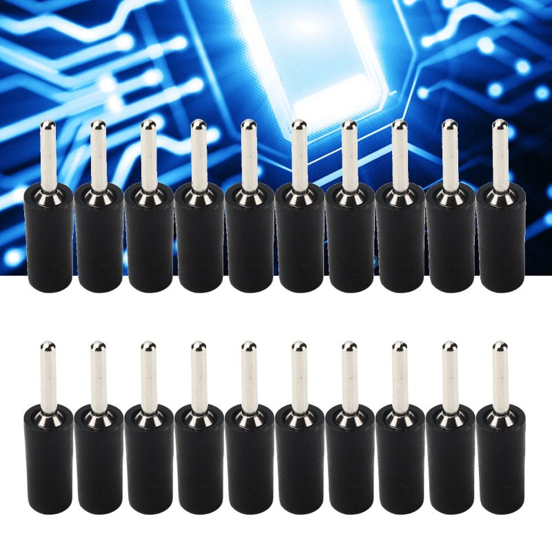 Black 20Pcs 2mm Male Banana Plug Connector Straight Pin Jack for Panel Socket Test Lead - Image 4