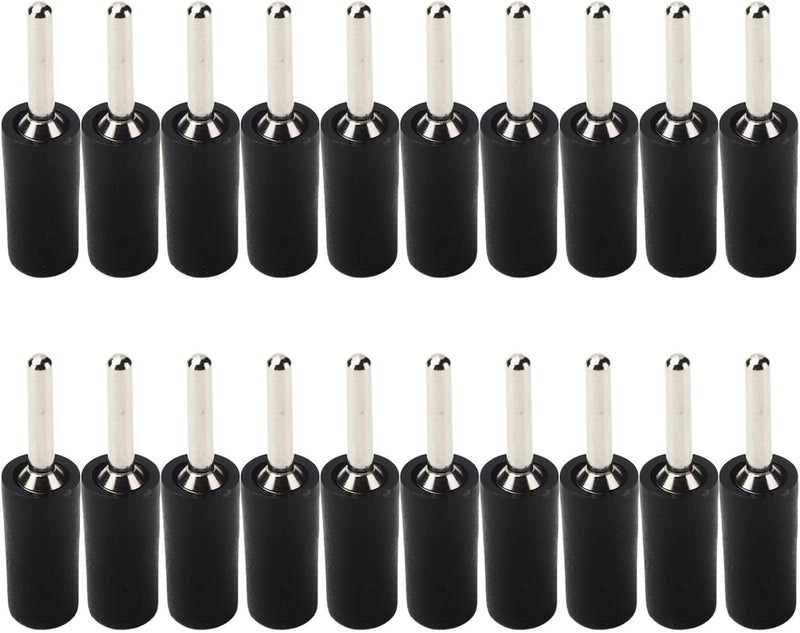 Black 20Pcs 2mm Male Banana Plug Connector Straight Pin Jack for Panel Socket Test Lead - Image 1