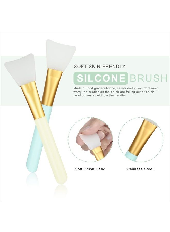 Plazuria Face Mask Mixing Bowl Set, 5 in 1 DIY Facemask Mixing Tool Kit with Facial Mask Bowl Stick Spatula Silicone Face Mask Brush & Premium Soft Face Brushes - Image 3