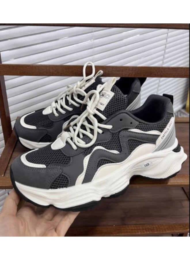 كارتيلو ارتفاع سولة سميكة للرجال يزيد من الأحذية الرياضية المريحة - Image 3