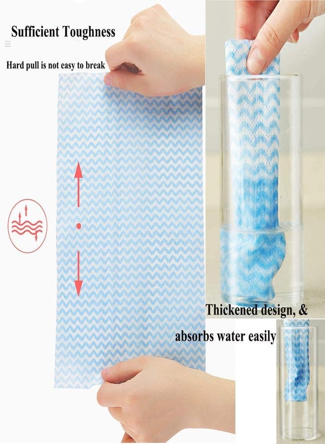 MDN MIST Non- woven Disposable Reusable Towels like Kitchen Cleaning Towel - Multi-Uses Dish Cloths Washable Towel Roll - 80 Pulls (BLUE) - Image 3