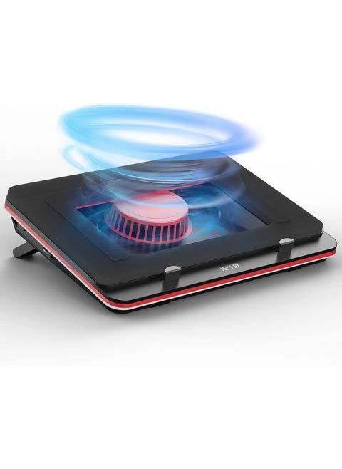 GT500 Powerful Turbo-Fan (5000 RPM) Laptop Cooling Pad with Infinitely Variable Speed,Seal Foam for Rapid Cooling Gaming Laptop,13-17.3inch Laptop Cooler with 3-Port USB Hub