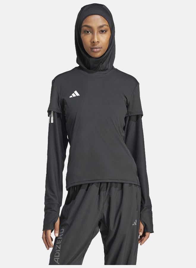 Adidas تي شيرت جري نسائي أساسي من أديزارو - Image 1