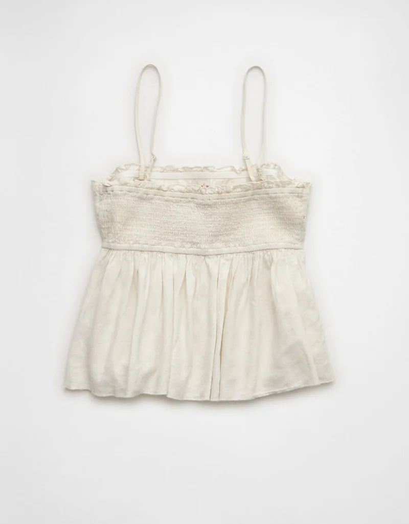 American Eagle  AE Embroidered Strapless Babydoll Tube Top for Women | Best Price UAE