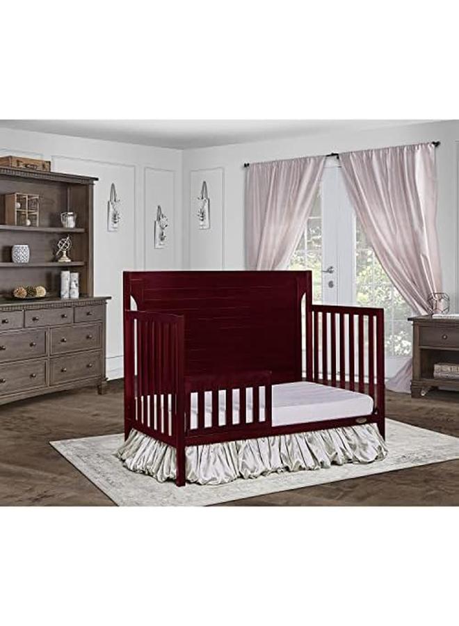 دريم أون مي حاجز حماية لسرير الأطفال الصغار قابل للتحويل باللون الكرزي يحول أسرة الأطفال إلى أسرة الأطفال الصغار، هيكل من الخشب الصلب - Image 2