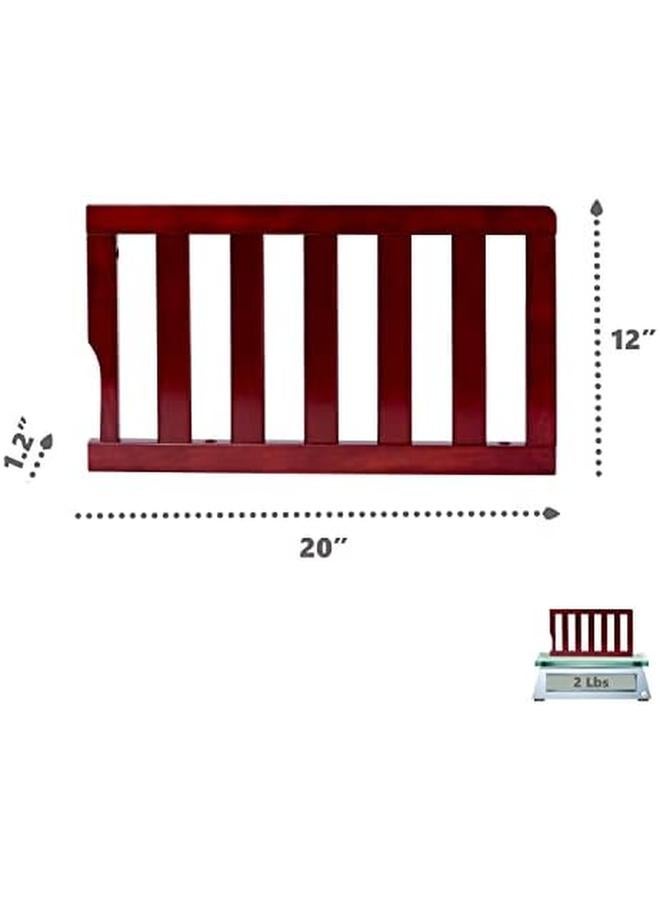 دريم أون مي حاجز حماية لسرير الأطفال الصغار قابل للتحويل باللون الكرزي يحول أسرة الأطفال إلى أسرة الأطفال الصغار، هيكل من الخشب الصلب - Image 3