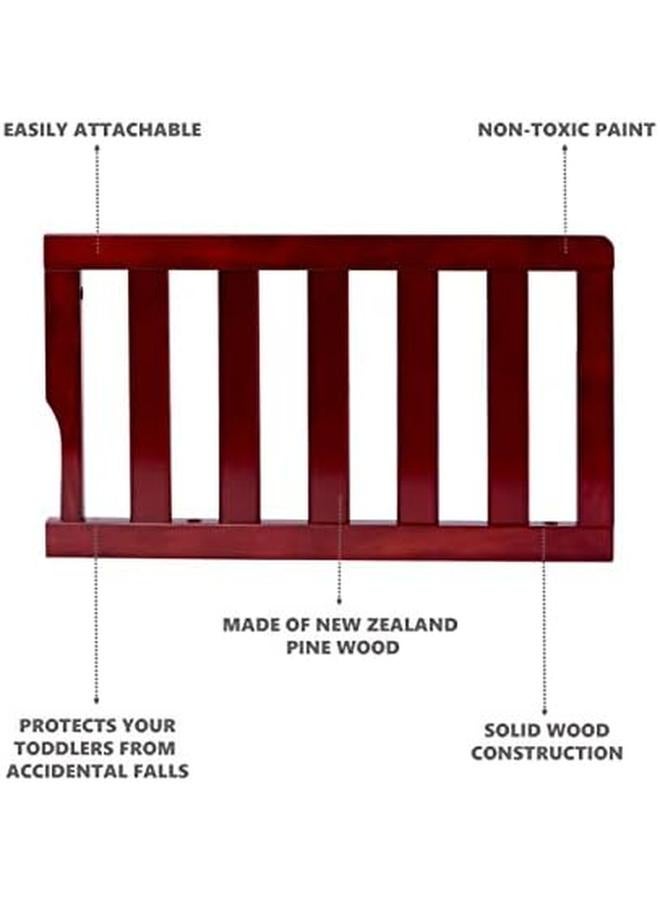 دريم أون مي حاجز حماية لسرير الأطفال الصغار قابل للتحويل باللون الكرزي يحول أسرة الأطفال إلى أسرة الأطفال الصغار، هيكل من الخشب الصلب - Image 4