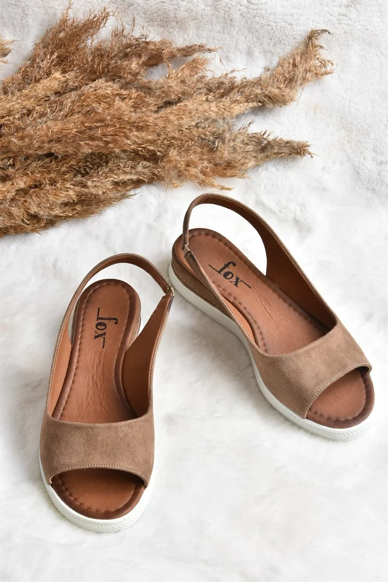 Fox Shoes Brown Suede Women's Sandals K674300602
