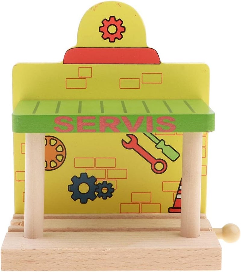 klarakoDIY Building Track Accessories for Wooden Train Railway klarakoCompatible with All Major Toy Train Brands, Kids Birthday Gift, Early Childhood Development klarakoTrain Station, as described - Image 3