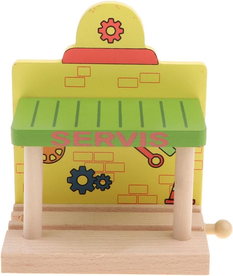 klarakoDIY Building Track Accessories for Wooden Train Railway klarakoCompatible with All Major Toy Train Brands, Kids Birthday Gift, Early Childhood Development klarakoTrain Station, as described - Image 4