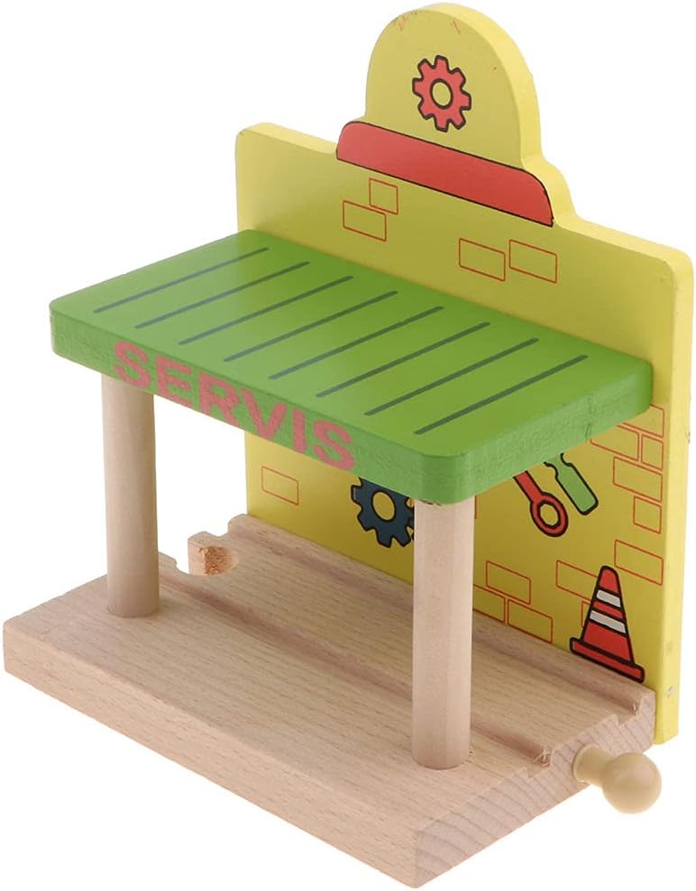 klarakoDIY Building Track Accessories for Wooden Train Railway klarakoCompatible with All Major Toy Train Brands, Kids Birthday Gift, Early Childhood Development klarakoTrain Station, as described - Image 5