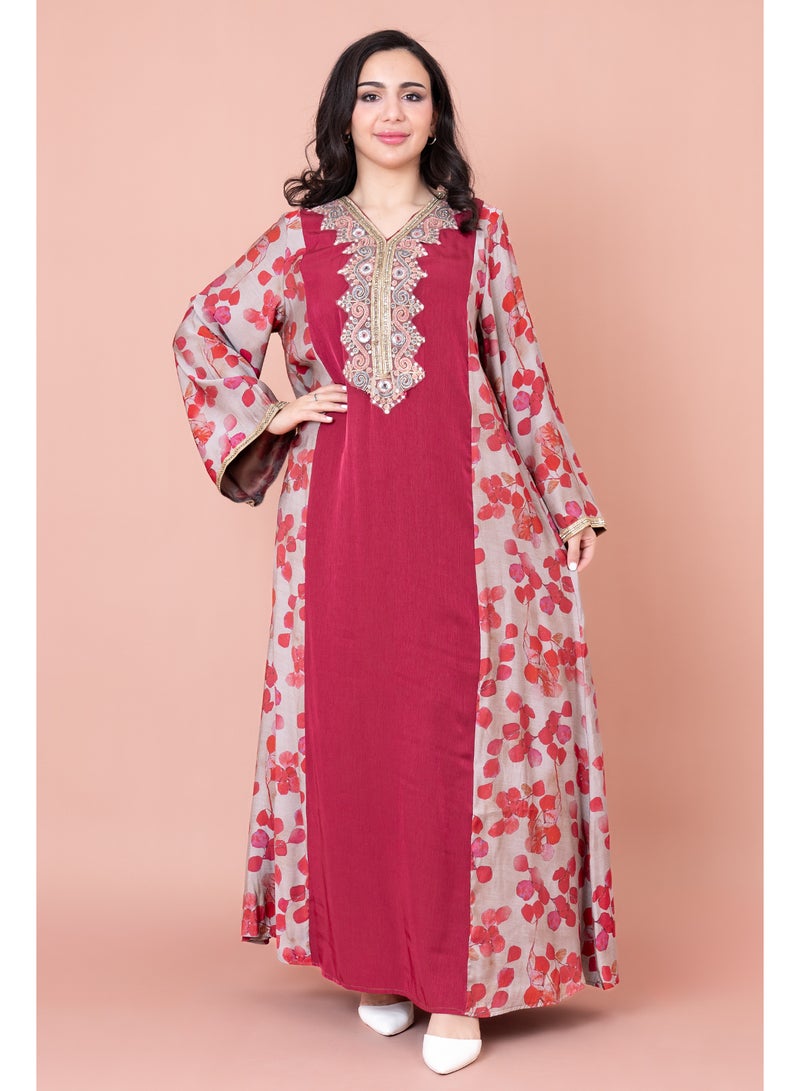 IKKXA Modern Embroidered Jalabiya - Image 1