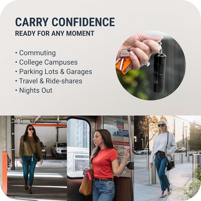 صابري Sabre Pepper Spray with Quick Release Keychain for Self Defense – Maximum Police Strength OC Spray with UV Marking Dye, Twist Lock Safety, Finger Grip, 10‑Second Spray, 14‑ft Range, Made in USA - Image 5