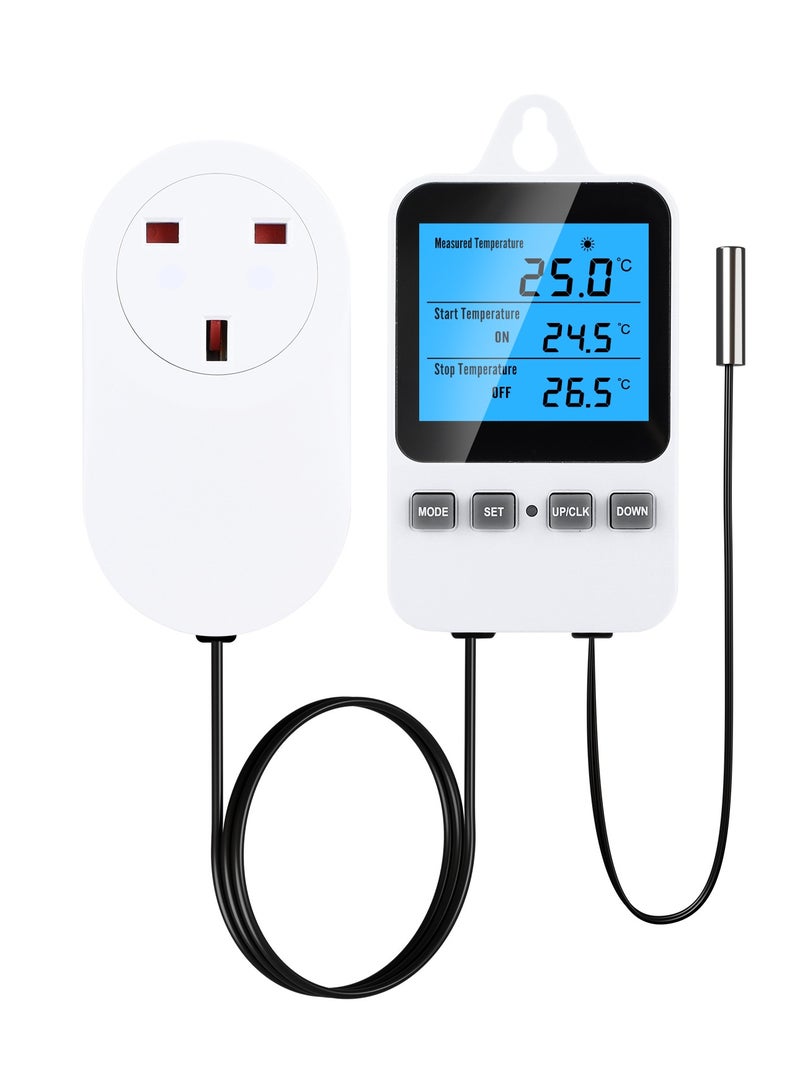 INKBIRDPLUS Split-Type Temperature Controller, Digital Heating Cooling Thermostat with Backlit LCD, Periodic Timing Control, High and Low Temperature Alarms, Ideal for Reptile Greenhouse Brewing Refrigerator - Image 1