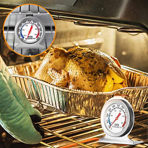 Koimsec in Oven Thermometer for Grill Smoker BBQ 50-300°C/100-600°F, Instant Read Precision Stainless Steel Electric/Gas Oven Thermometers, Analog Thermometer Gauge for Kitchen Cooking Baking - Image 4