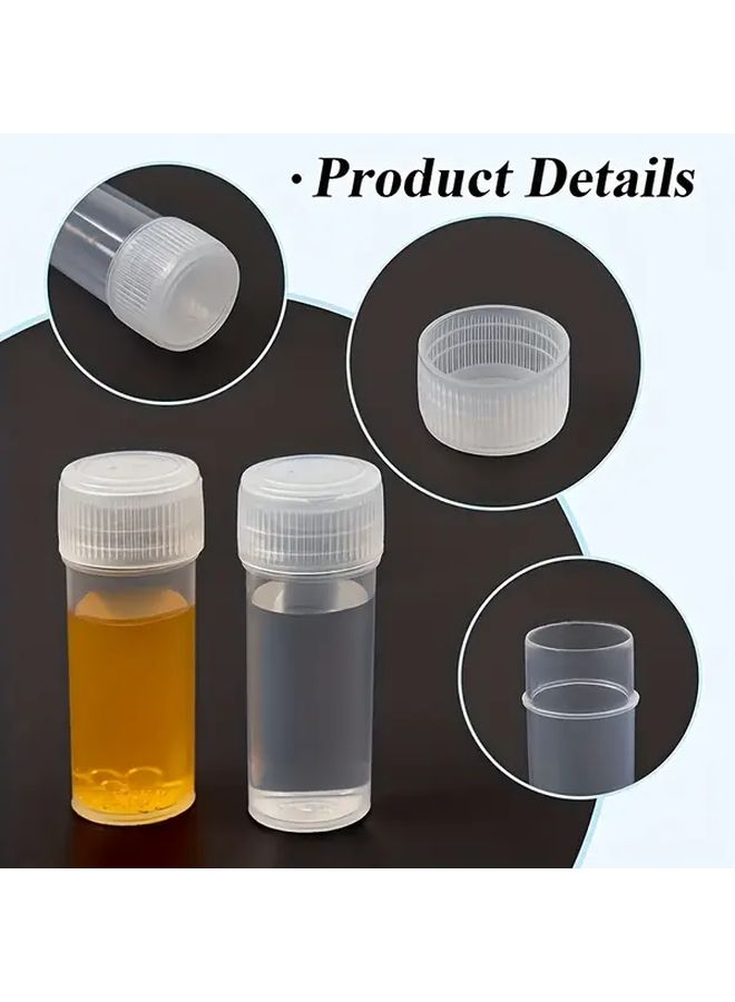 20pcs Clear Plastic Sample Bottles With White Lids Leak Proof Refillable Travel Containers For Powders And Liquids - Image 4